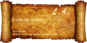 Ludvig Andor névjegykártya